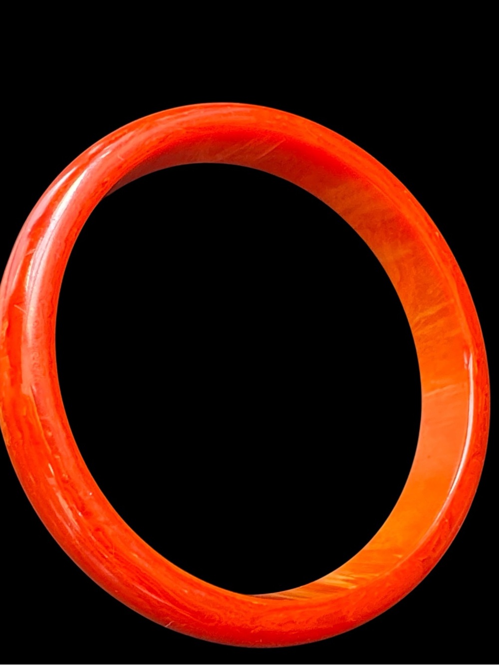 Red Cinnamon Swirl Bakelite Bangle Bracelet